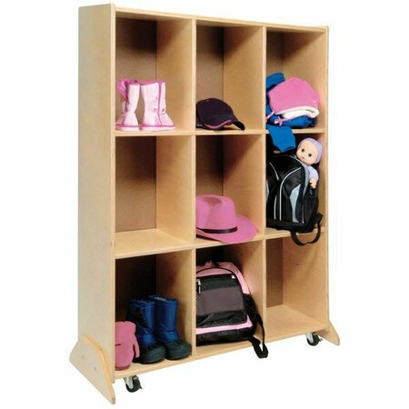 WHITNEY BROTHERS WB0809 9-Cubby Mobile Storage and Teaching Center - 36 1/2'' x 17.5 x 50 1/2'' 9460809